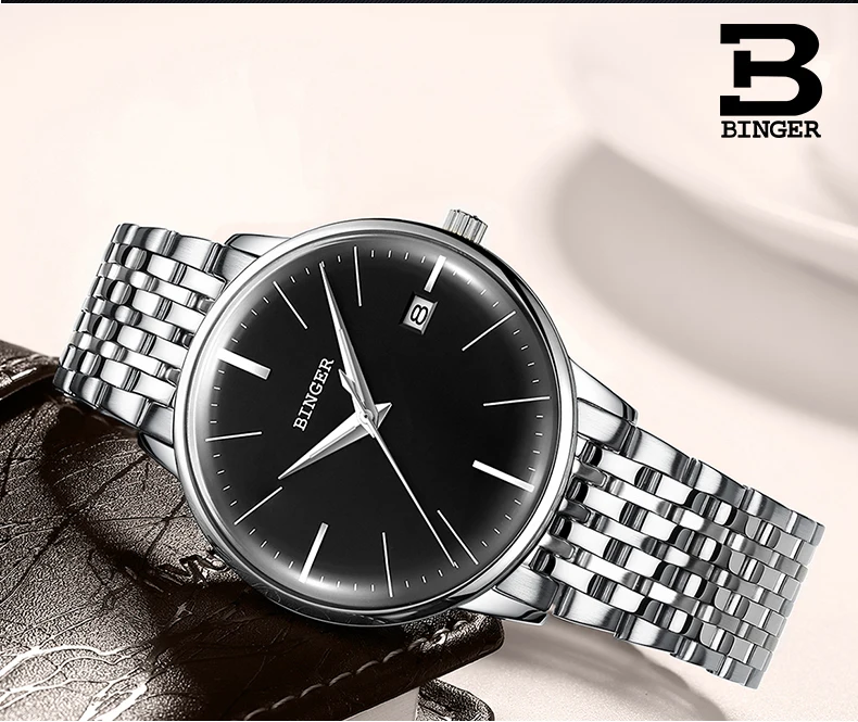 Бингер механические часы мужские брендовые Роскошные Мужские автоматические часы сапфировые наручные часы мужские водонепроницаемые часы Reloj Hombre B5078M