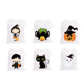 

Halloween theme Party Favor Bags Candy Bags Gift Bags Kids Birthday Party Decoration Supplies Halloween Friend Party Supplies