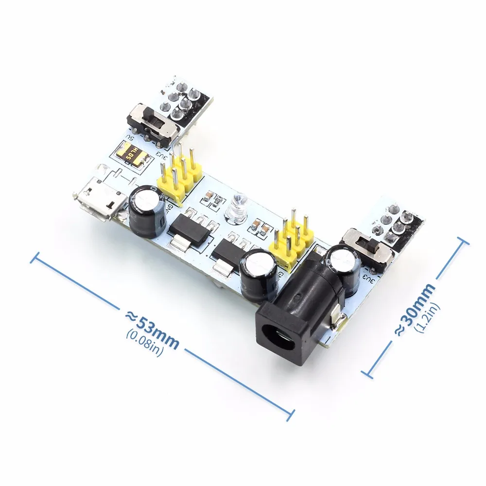 MB102 DC 7-12V микро USB Интерфейс макет Питание модуль MB-102 модуль 2 канала доска