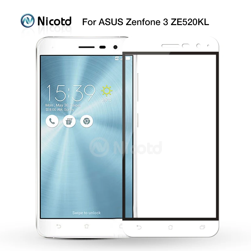 Закаленное стекло Nicotd с полным покрытием для Asus Zenfone 3 Max ZC520TL ZC553KL ZE520KL ZE552KL Live ZB501KL