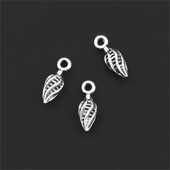 

100Pcs Silver Color Fruit Core Charms Making Material Metal Pendant Bracelet Earrings Jewelry Diy Accessories 10X2mm A3139