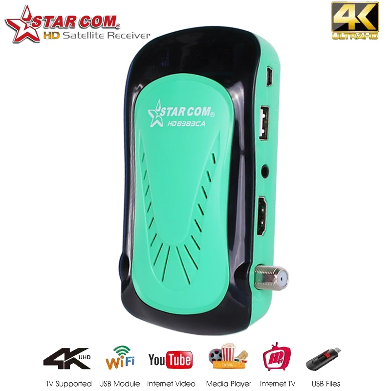 STARCOM 4K спутниковый ТВ приемник IPTV M3U FTA DVB S2 тюнер HD цифровой бокс арабский