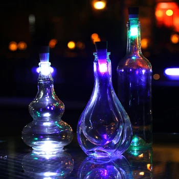 

LED Colorful Night Lamp Cork Cap Light USB Rechargeable Wine Bottle Cork Stopper Novelty Night Lights Home Bar KTV Party Decor