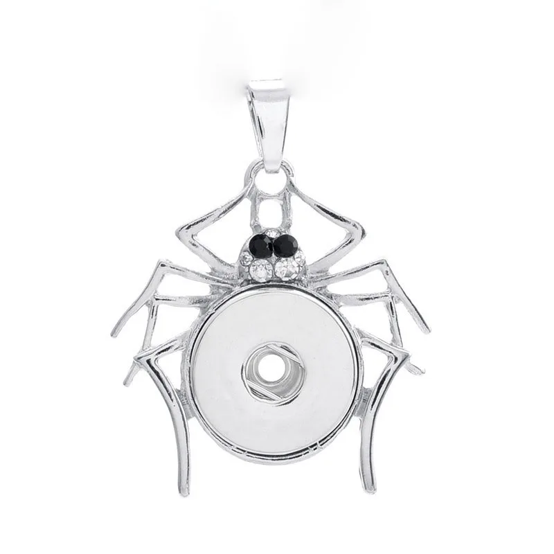 

Interchangeable 177 Charm Jewelry For Women Rhinestones Spider Ginger 18mm Snap Button Jewelry Pendants Necklace