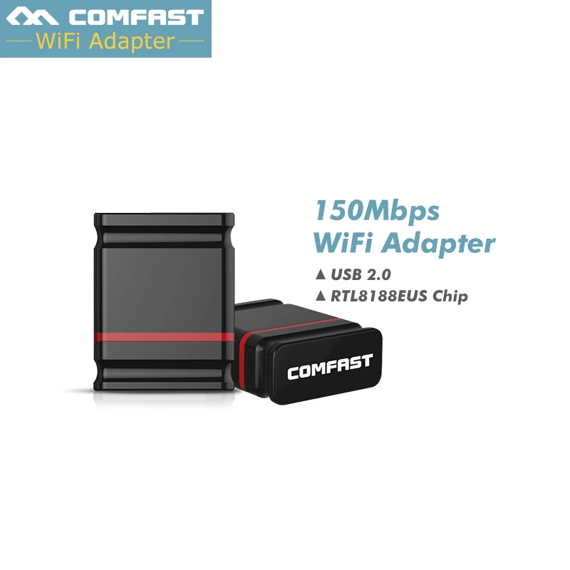 Comfast 150 Мбит/с USB беспроводной Wi-Fi адаптер 802.11b/g/n Встроенная 2dBi антенна wifi сеть LAN карта мини-адаптер для ПК настольный