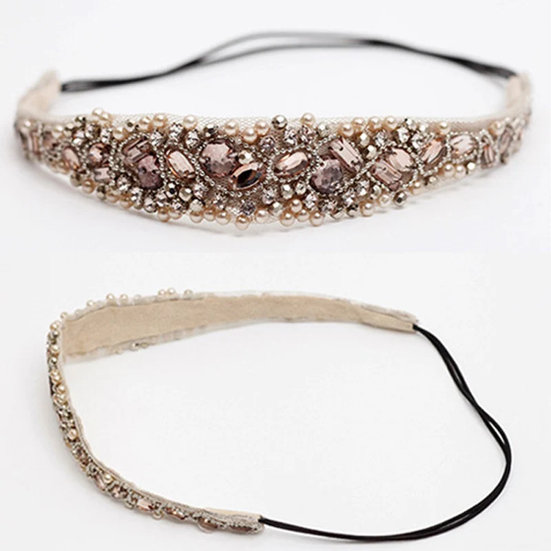 2016 Hot Selling Women Crystal Beads Hairband Hair Accessories ...