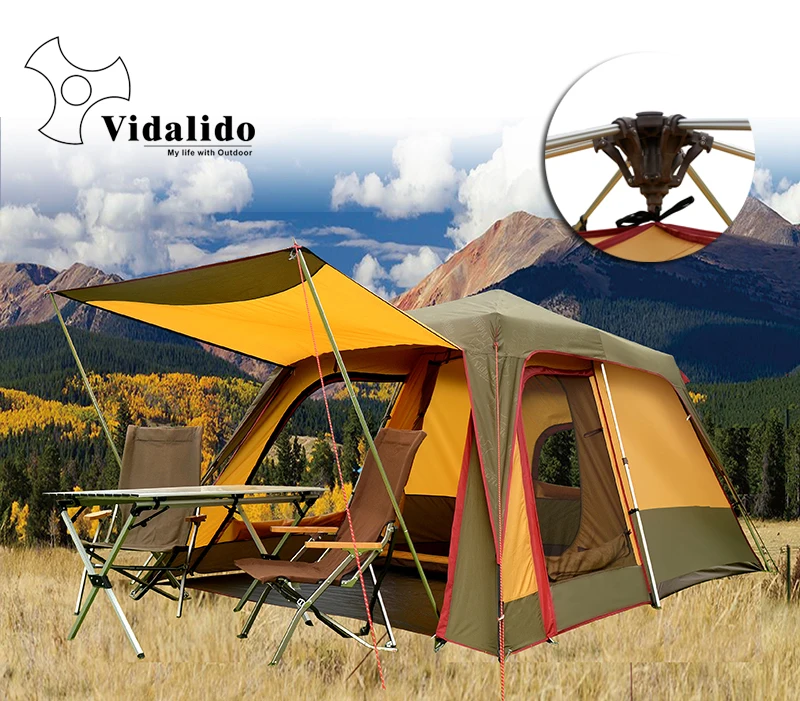 Vidalido automatic aluminum rod tent camping barbecue car camping 3