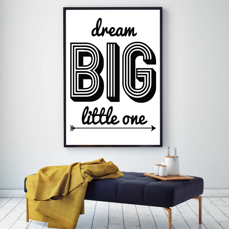 Noridc Simple Letter Wall Art Canvas Painting A4 Posters and Prints