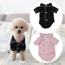 Летняя одежда для собак домашних продуктов маленьких собачек маленькая собачка Тедди сумка на плечо сумка из кожи вязаные вещи для собак розового и черного цветов пижамы для домашних животных