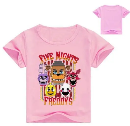 

Summer Fashion cartoon children's Clothes FNaF short Sleeve T-shirt For boys Five Night At Freddy baby girls kids tops tshirt