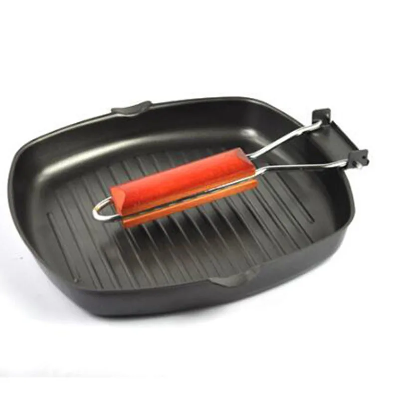 Hot Sale Europe Style Steak Frying Pan Non sticky Folding Cast Iron