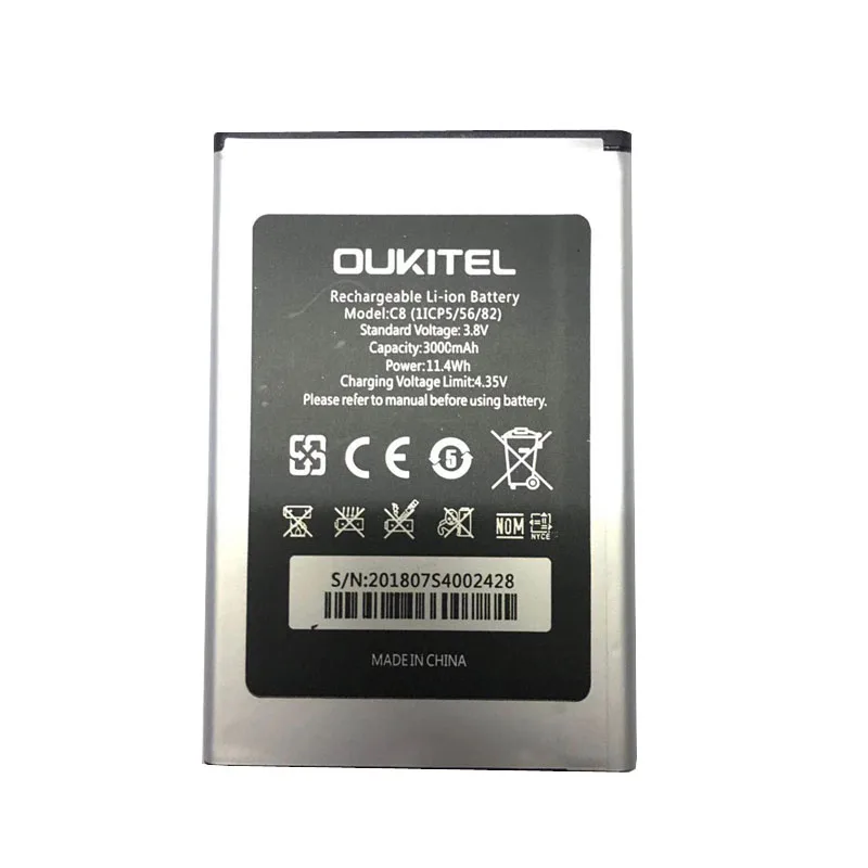 

3000mah C8 battery for OUKITEL C8 batteries