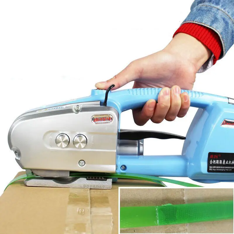  220V Portable Electric Plastic Steel Belt Strapping Machine for PP or PET Strap Strapping Width13-1