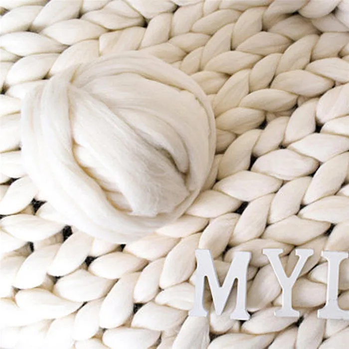 250 г Супер Мягкая шерстяная пряжа для вязания своими руками объемная ручная вязка одеяло пряжа для вязания крючком шапка шарф - Цвет: white