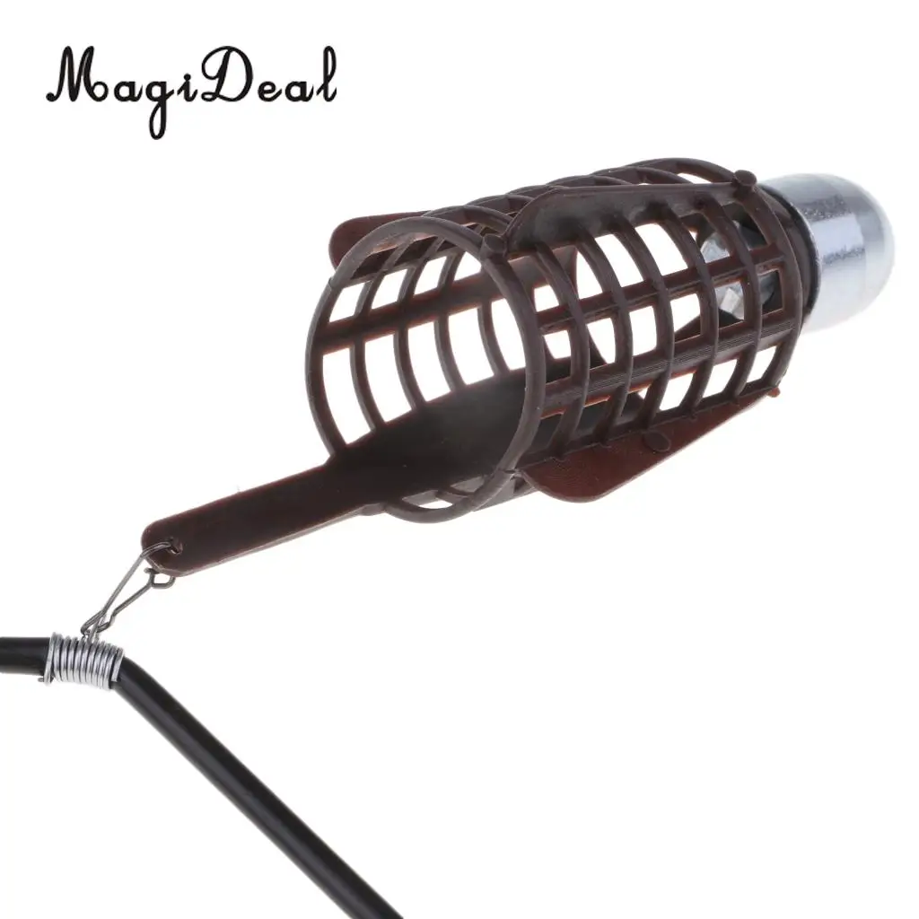 20g 30g 40g 2 Hooks Fish Bait Feeder Basket Holder Fishing Lure Cage With Line Hooks Fishing Accessories 