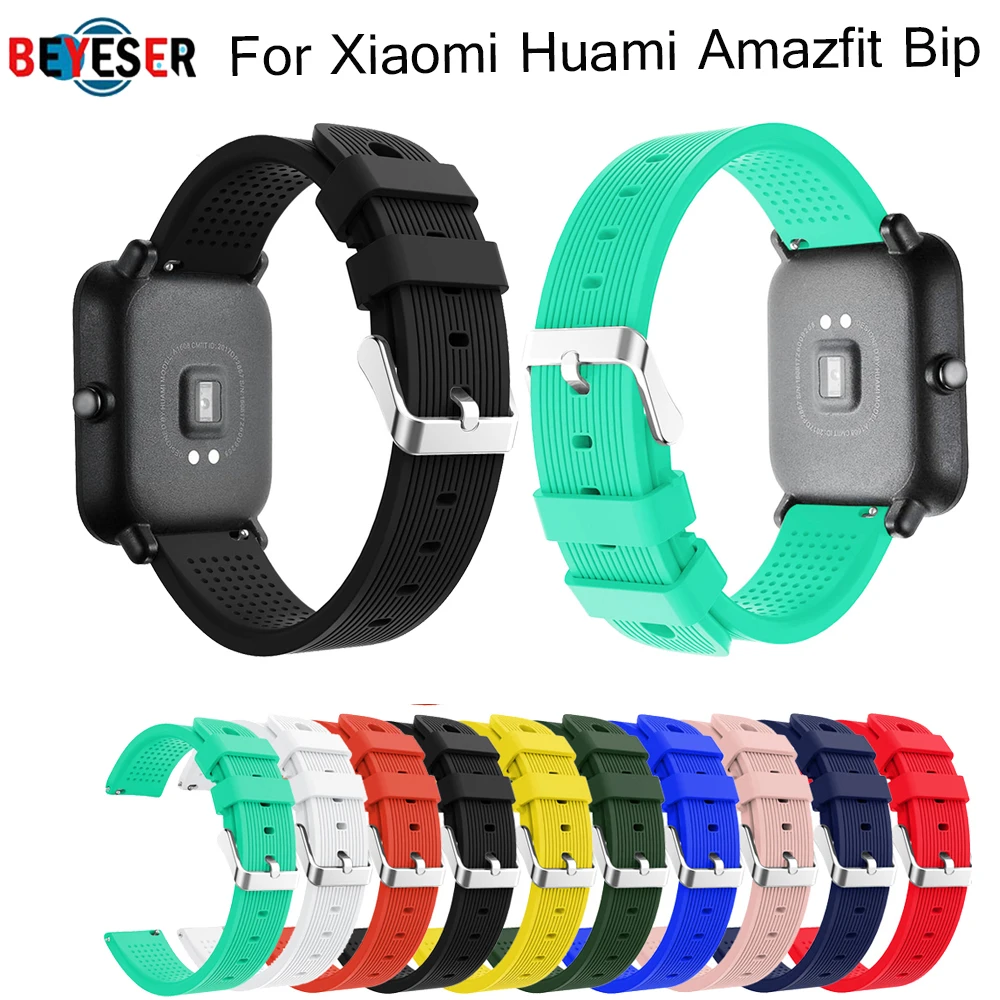 Ремешок сменный силиконовый для смарт-часов Xiaomi Huami Amazfit Bip s BIT PACE Lite | Электроника