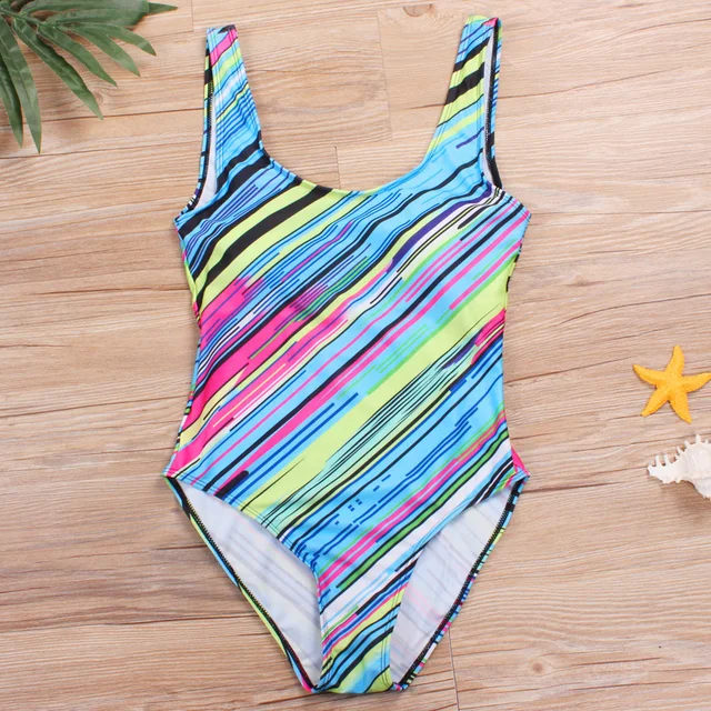 Cheap 2018 New Colorful Stripes Modest Bodysuits Swim Push Up Swimwear Female Sport One-piece Suits Women One Piece Swimsuit Trikini Cheap 2018 New Colorful Stripes Modest Bodysuits Swim Push Up Swimwear Female Sport One-piece Suits Women One Piece Swimsuit Trikini