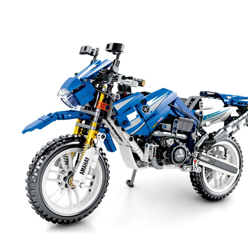 

Technical Series YAMAHA WR250 off-road Motorcycle Building Blocks Set Bricks Model Kids Toys For Children Compatible gift