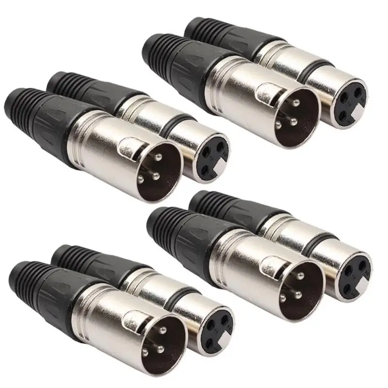 8 шт. 4 штекера гнезда XLR 3Pin разъем микрофон аудио кабель провода