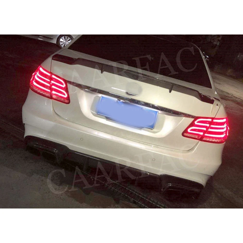 E Class диффузор губа на задний бампер для Benz W212 E260 E300 E400 E63 AMG 2014 2016 заднего брызговик