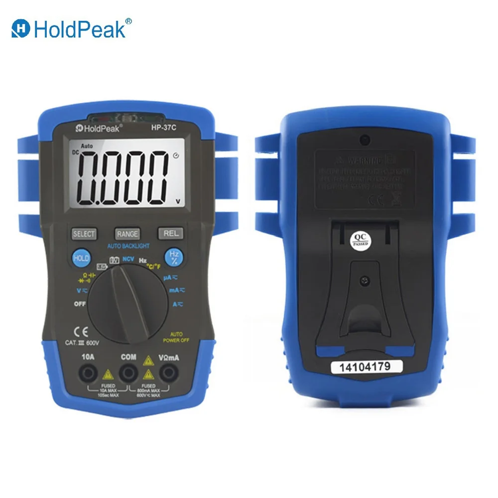 

Mini Multimetr digital HoldPeak HP-37C Auto Range True RMS Digital Multimeter Temperature Capacitance Test and Auto Backlight