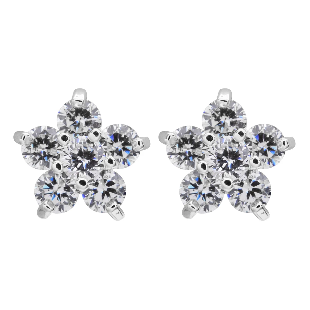 Простой и сладкий модные сливы циркон серьги для девочек/подруг Литые украшения ER-240