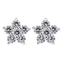 Простой и сладкий модные сливы циркон серьги для девочек/подруг Литые украшения ER-240