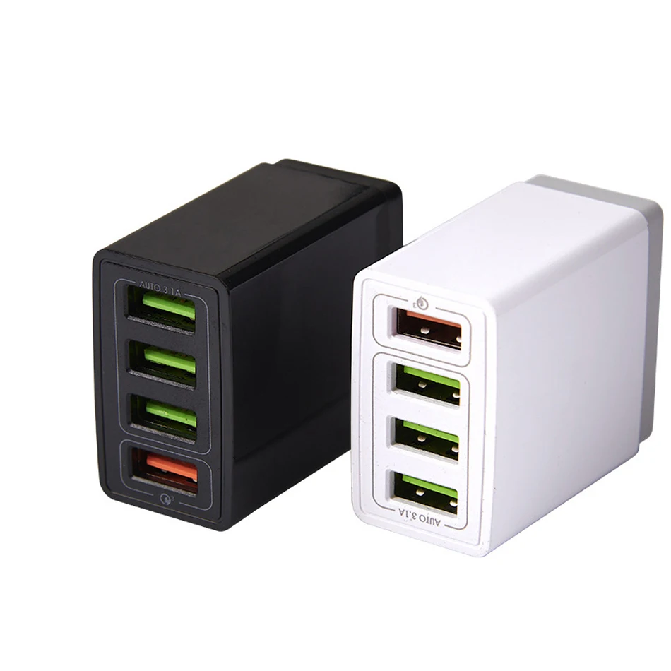 Fiuzd USB Charger for Huawei P10Huaweimax mate 20X P20 P10 Pro lite Nova 4e  Fast Phone Charger for  iPhone Xs X 8 7 Tablet 4 Port Desktop QC 3.0 Charger15