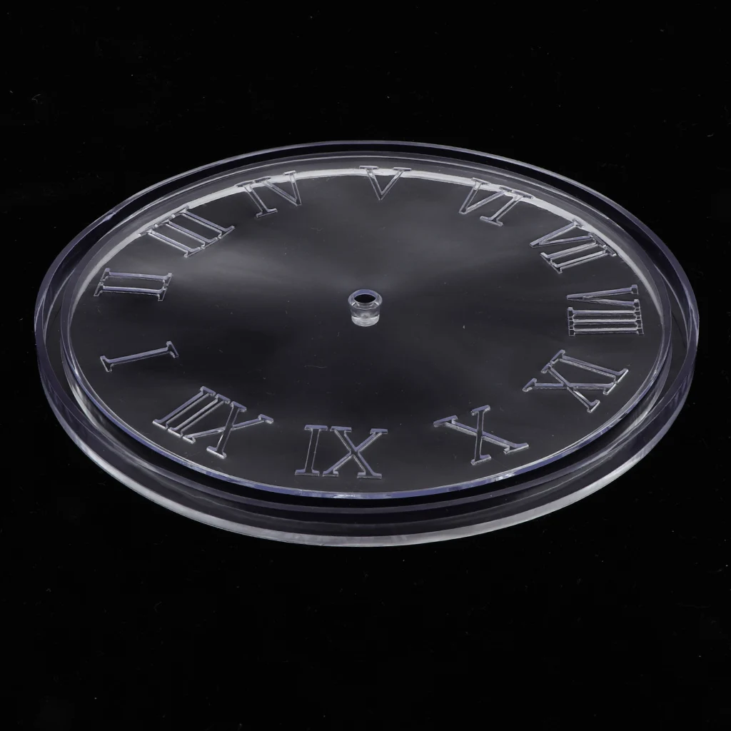 Transparent Silicone DIY Wall Clock Mold, Round Roman Numerals Clock Jewellery Making Mould