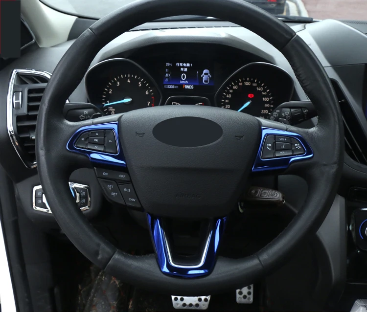 Накладка на руль, блестящий чехол, декоративная наклейка для салона Ford Kuga Escape, аксессуары для автомобиля, Стайлинг C435