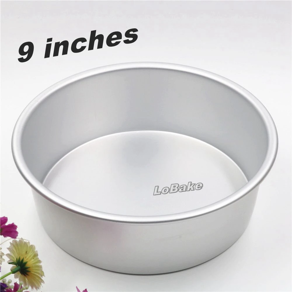 Latest 9 inches fixed bottom round aluminium alloy metal chiffon cake
