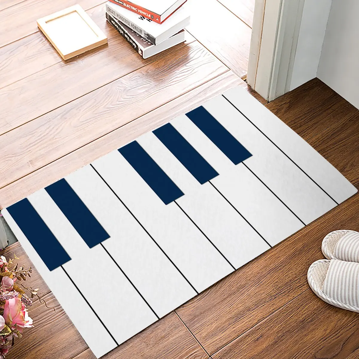 Piano Keys Decorative Pattern Door Mats Kitchen Floor Bath Entrance Rug