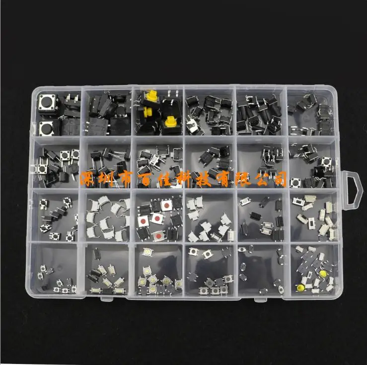 

25models=250 pcs Tactile Push Button Switch Micro Switch for Car remote control