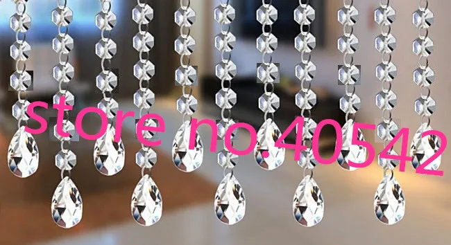 40 м/лот прозрачные акриловые хрустальные цепочки из бисера fengshui Гирлянда для
