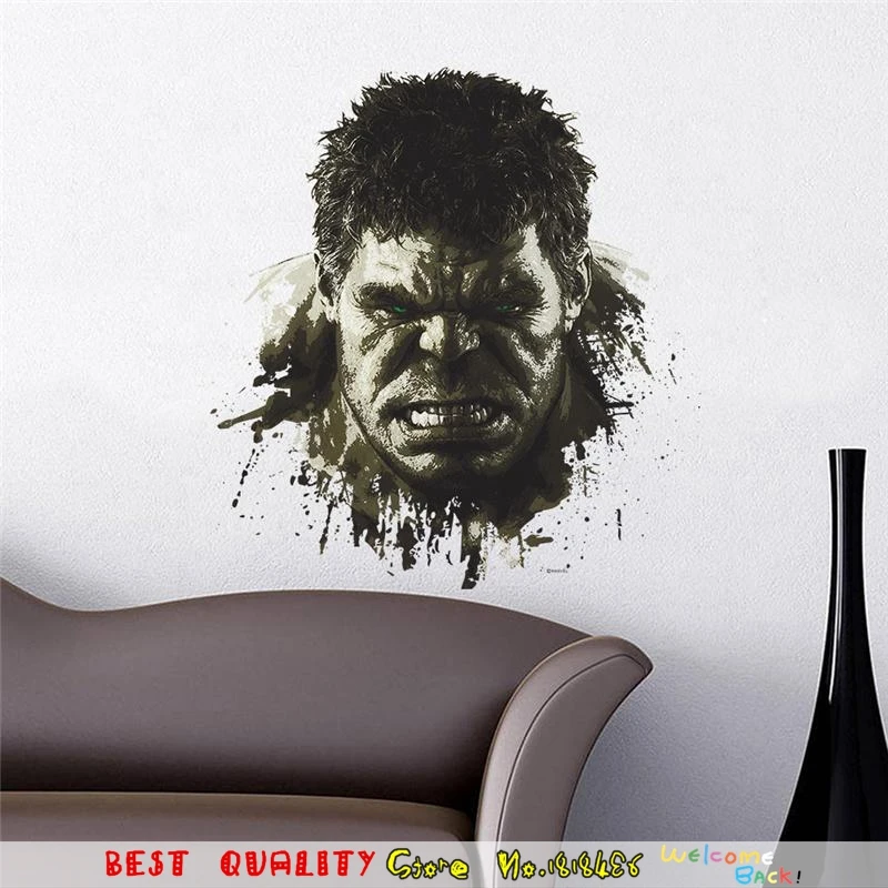 Green Giant Hulk Wall Sticker 3D Superheros Wall Decal Movie Paster
