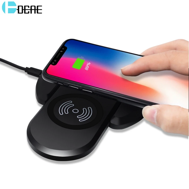 

DCAE 10W Qi Wireless Charger for iPhone 8 Plus X XS Max XR Fast Wireless Charging Holder for Samsung S9 S8 Note 9 Huawei Xiaomi
