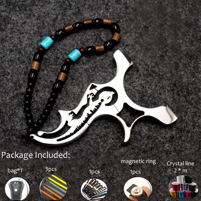 

2018 Cheap Fishing Slingshot Powerful Stainless Steel Wire Cutting Hunting Slingshot Compound Bow Hunting Tools Catapult