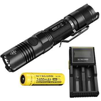 

Wholesale NITECORE P12GT+ Rechargeable Battery+D2 Charger 1000 Lms CREE XP-L HI V3 LED Tactical Flashlight Torches Free Shipping