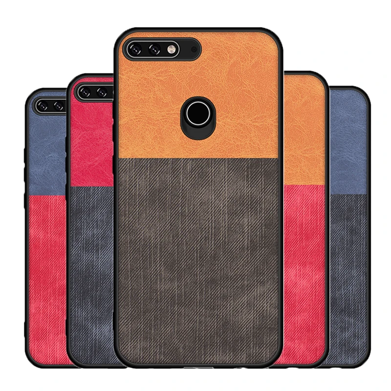 

For Huawei Honor 9 10 Lie 8x 9i V20 enjoy 8 9 PLUS NOTE 10 7C Phone Case Luxury Soft Silicone Case Fabric Cover Funda for Honor
