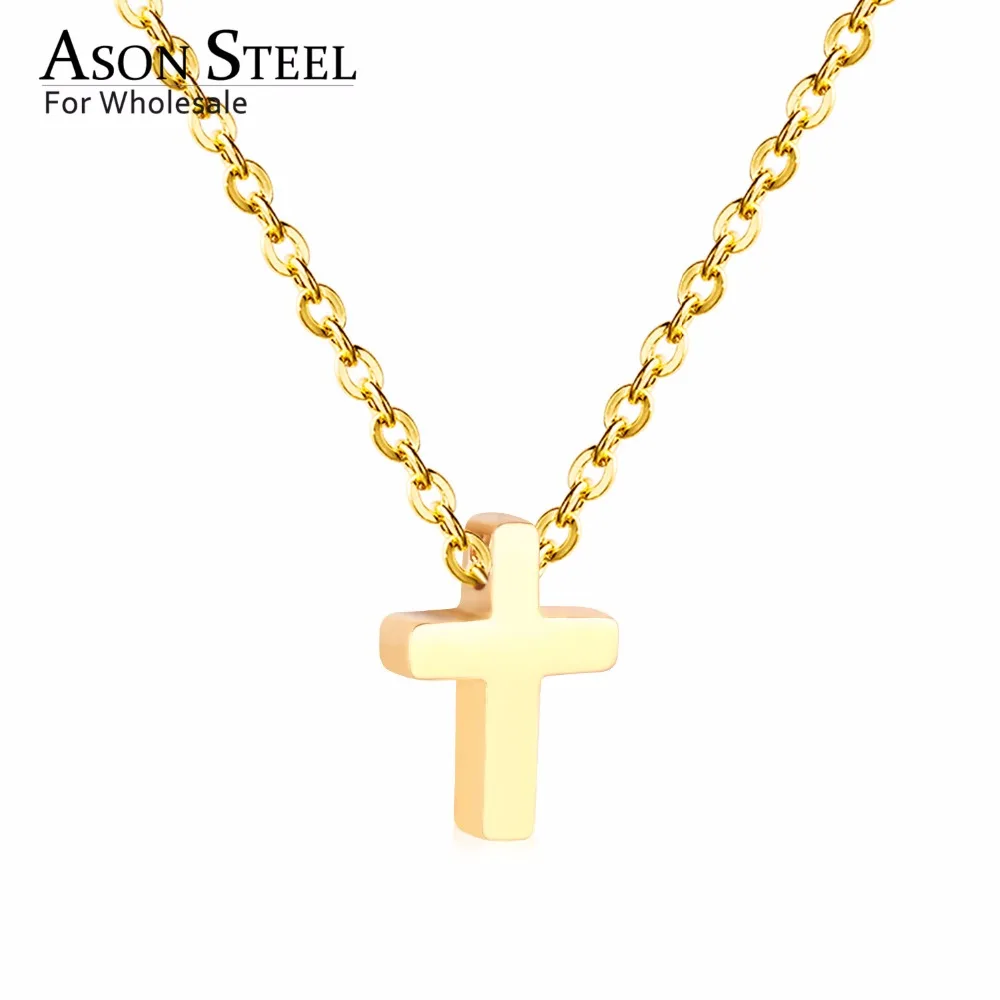 ASONSTEEL подвески в виде креста 45 см, кулоны в Кубинском стиле Rolo,, колье-ошейник золотого цвета, ожерелья для женщин, вечерние, подарок