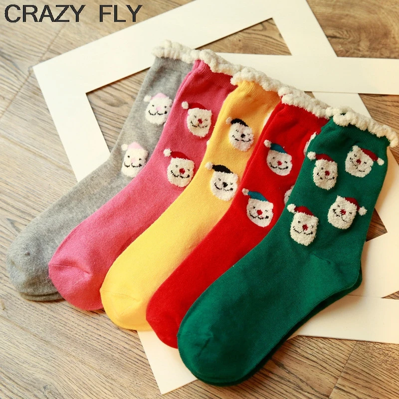 Магазин Crazy Fly Лето 2019 г. мультфильм носки для девочек на заказ Новый для женщин каваи рождественские носки смешные носки Харадзюку хлопок