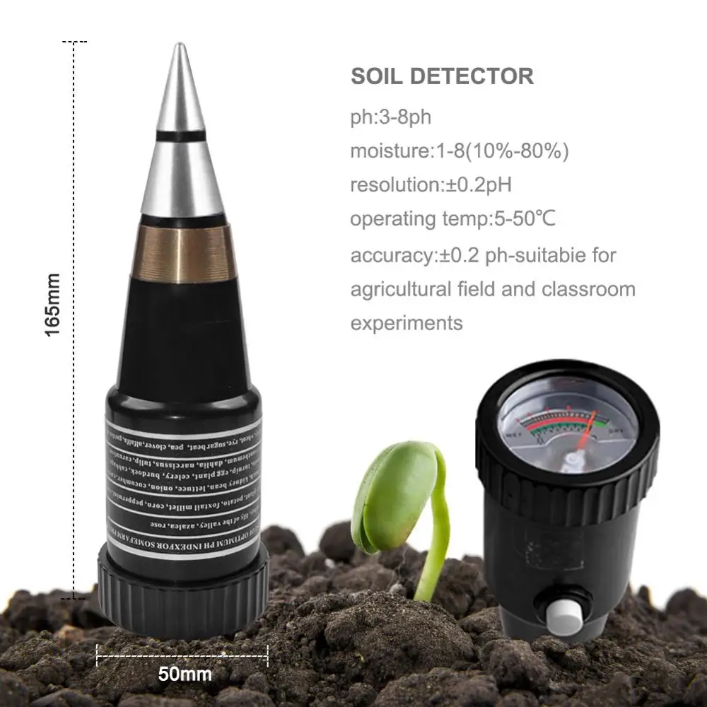 Yieryi ручной измеритель влажности ph тестер для сада почвы металлический зонд VT-05 10-80% гигрометр
