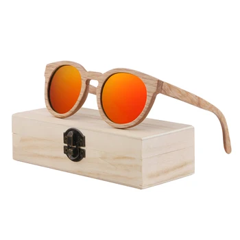 

BerWer Vintage Bamboo Wooden Sunglasses Handmade Polarized Mirror Fashion Eyewear glasses