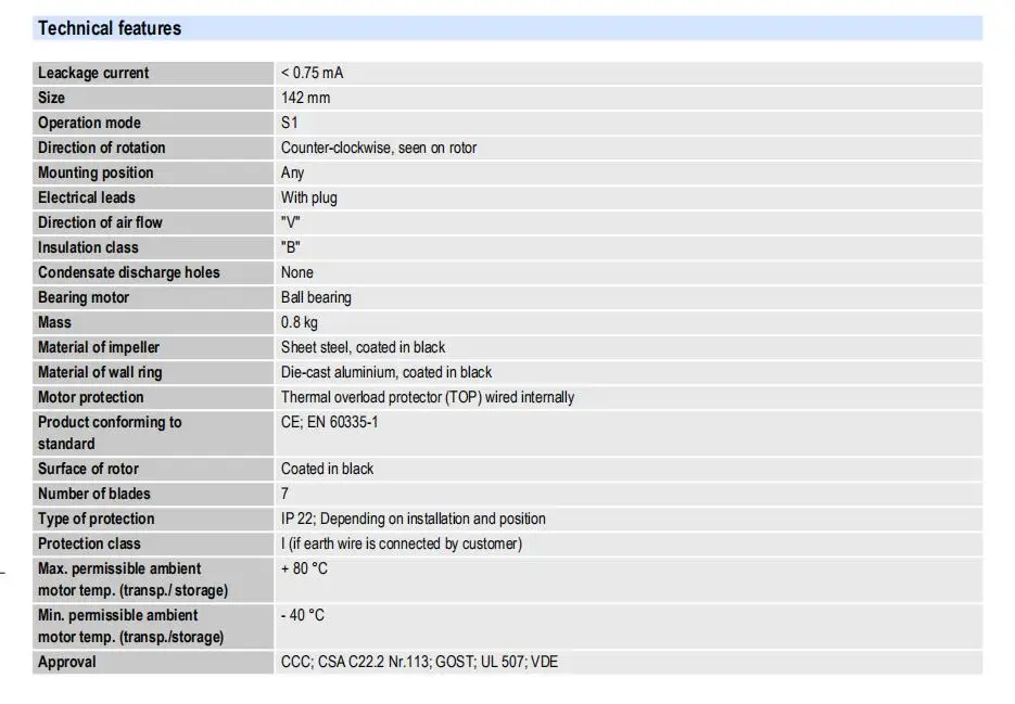 Германия ebmpapst W2E142-BB01-01 7056ES 230 В 27 Вт осевой вентилятор железного листа высокой температура 172*150*38 мм вентилятор охлаждения