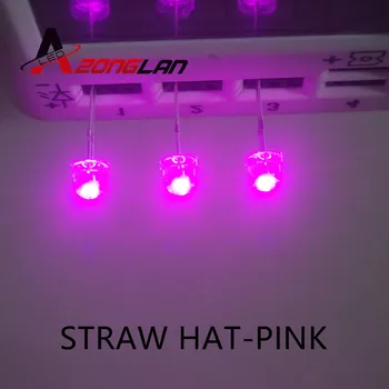 

500PCS Water Clear LED Diode Pink Light 5mm Straw Hat Wide Angle 5 mm Transparent Lamp Light-Emitting Diode Through Hole Bulb