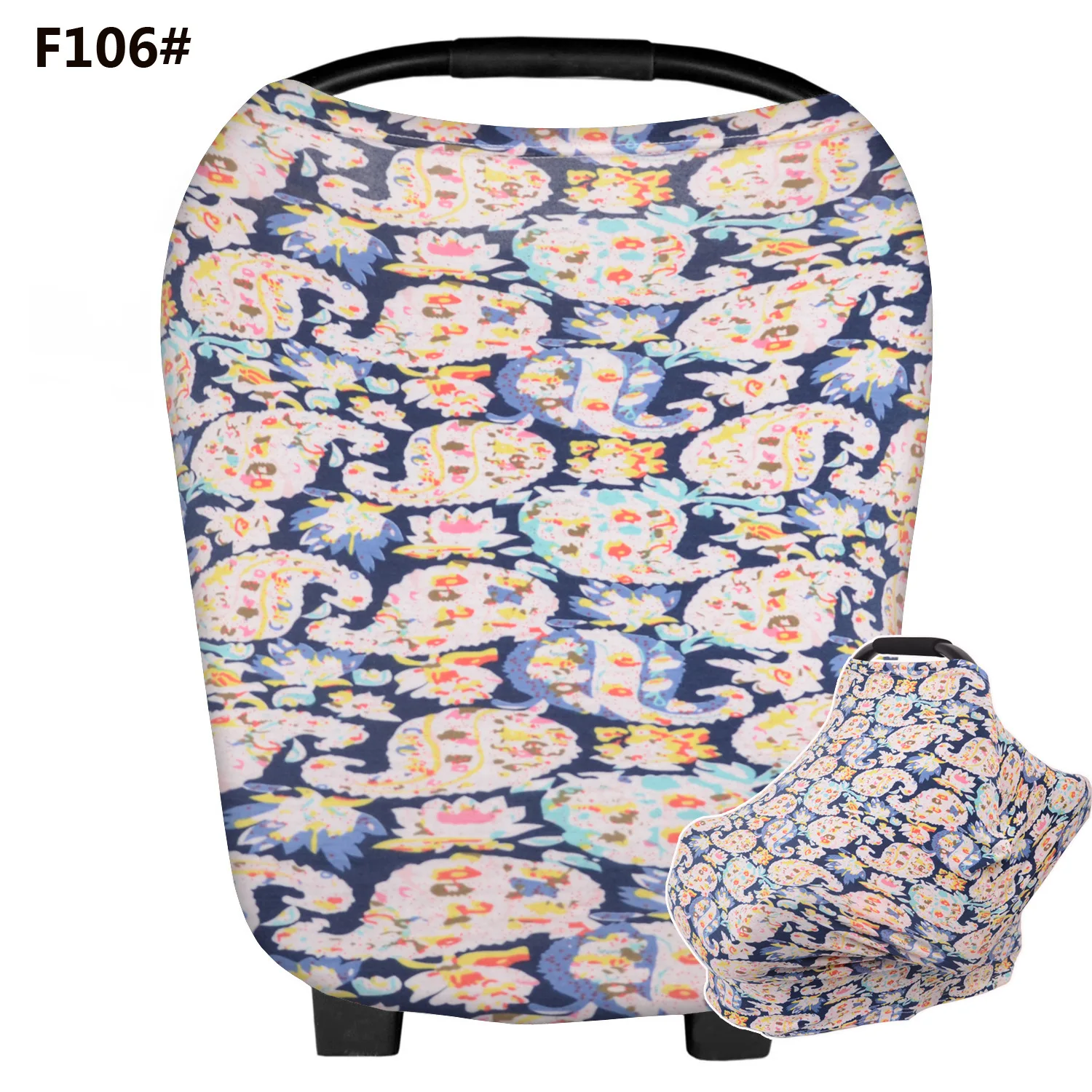 Грудное вскармливание, покрывающий голову шарф, детское автокресло, закрывающий полог, стульчик для кормления, переносное детское кресло, чехлы с мультяшным рисунком - Цвет: F106