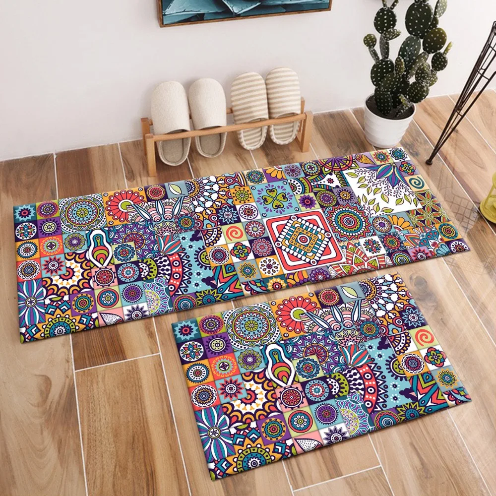 Mandela Tapis De Salle De Bain En Velours Cristal Motif Marocain