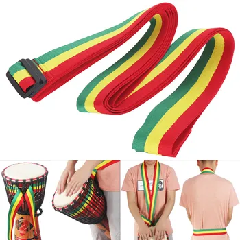 

Adjustable Rainbow African Drum Cotton Strap 5cm Width Djembe Drum Tambourine Shoulder Waist Belt Percussion Accessories