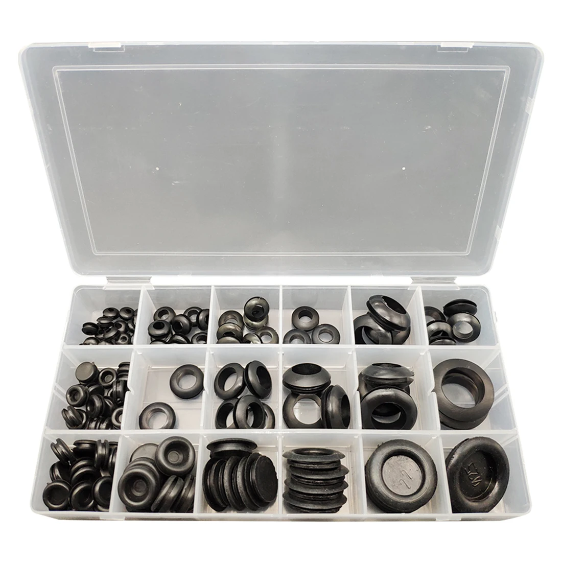 

125 Pcs/Box Rubber Grommet 8 Popular Sizes Grommet Gasket For Protects Wire Cable & Hose Custom Part Rubber Seal Assortment Set