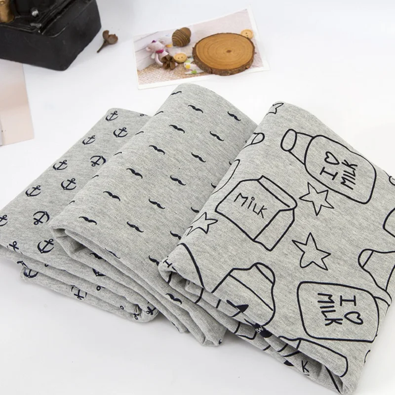 

Hemp Gray Background Series Cotton Fabric Combed Double Jersey Fabric A Grade Baby Interior Sheet Cover Fabric Textile Material
